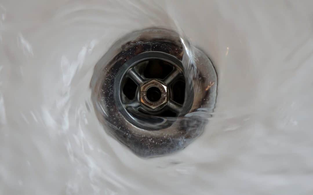 Clear Drain Cleaning Drain with Water